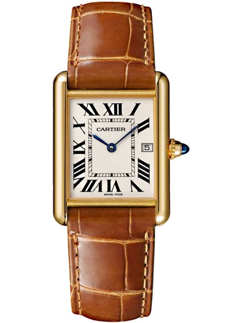 cartier leather watches|cartier watch leather strap price.